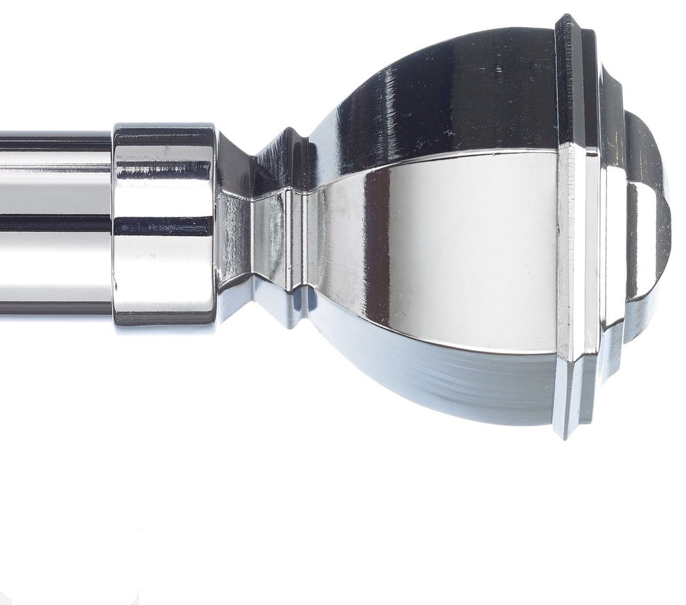 Venice Non telescoping Drapery Rod With Metro Rings, 96''