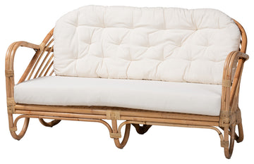 Kiki Natural Brown Rattan Loveseat