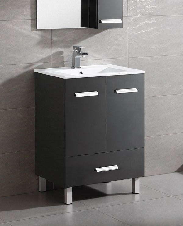 Fine Fixtures Atwood Vanity, Black, 24"