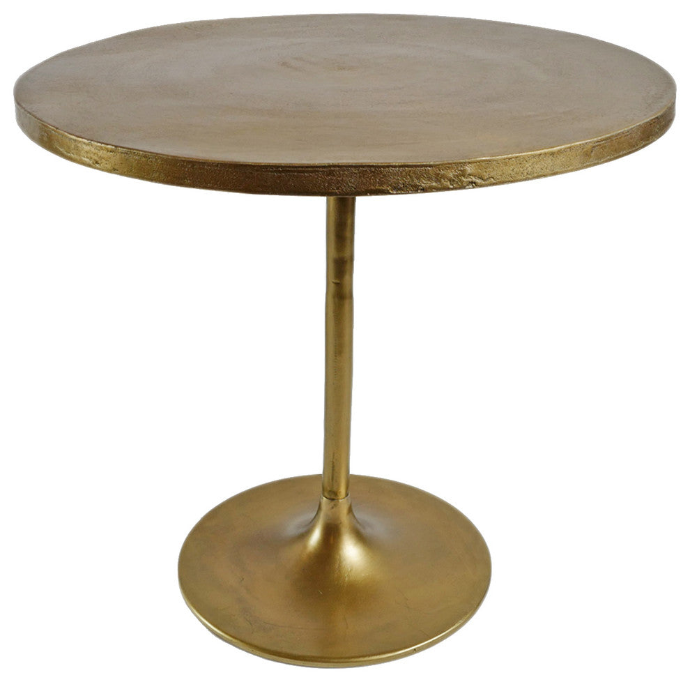 Brass Finish Round Bistro Table