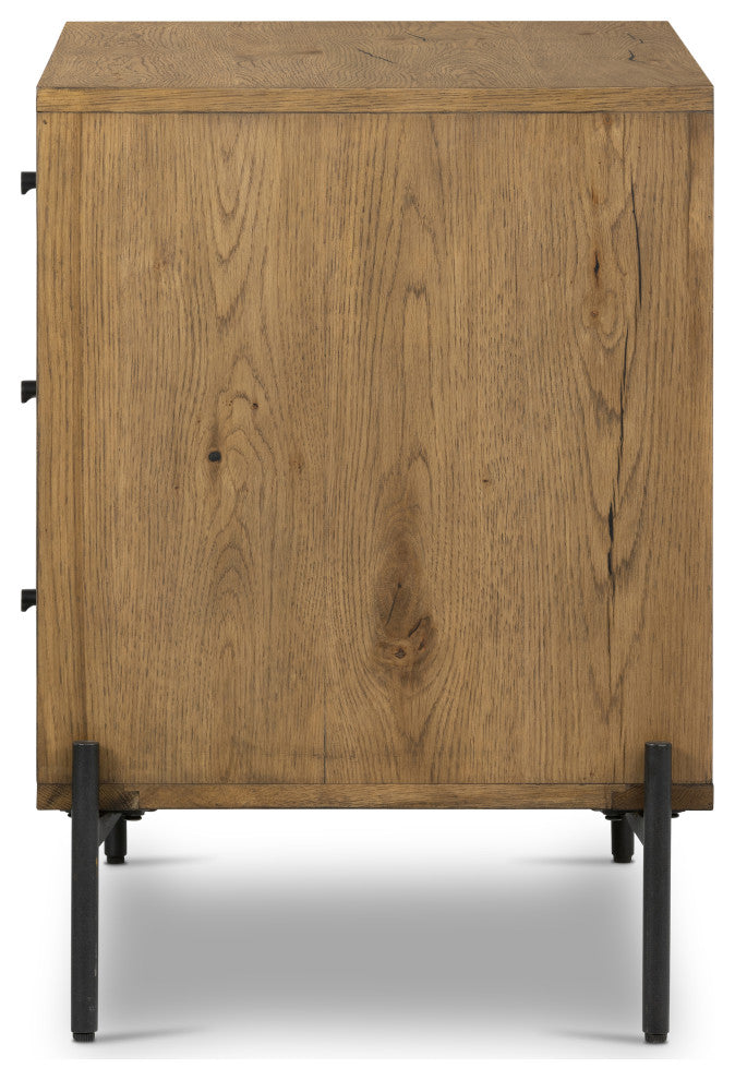 Eaton Large Nightstand-Amber Oak Resin