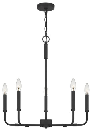 Abner 5-Light Chandelier, Matte Black