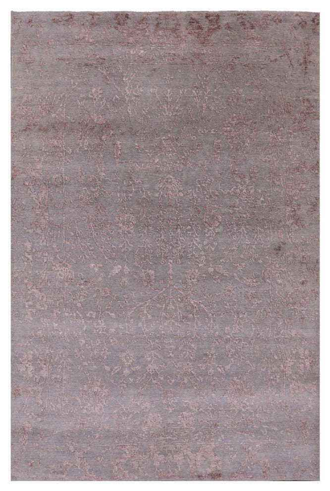 6' 0" X 9' 1" Wool and Silk Persian Handmade Rug Q6219