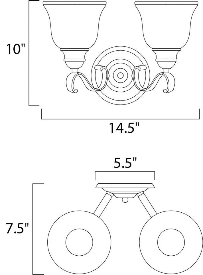 Linda EE 2-Light Bath Vanity Sconce