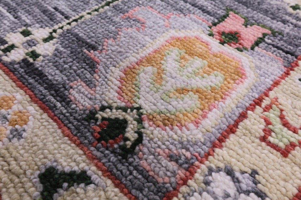 Hand Knotted Turkish Oushak Wool Rug 9' 1" X 12' 2" - Q14992