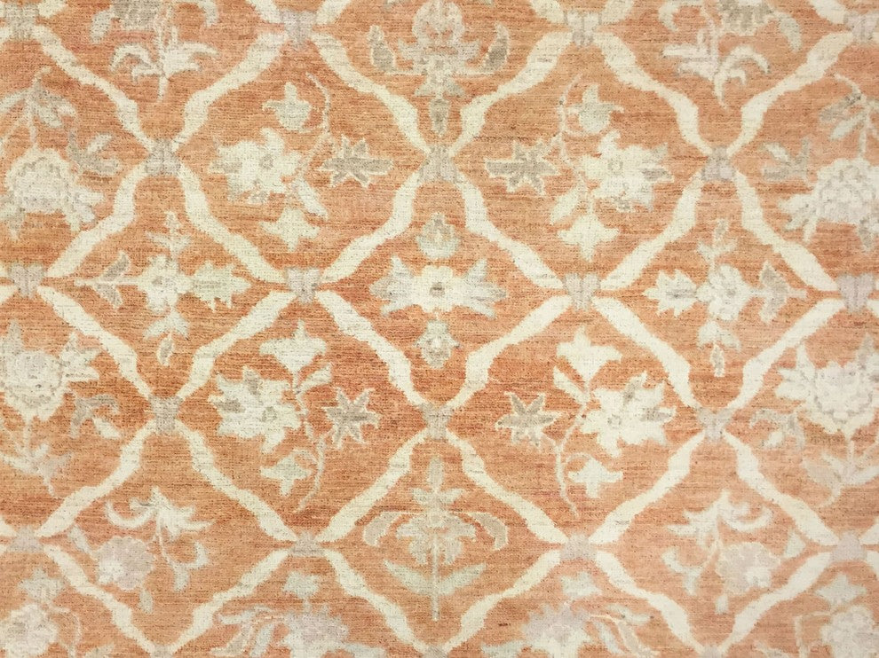 Peshawar Golnar Rust/Black Rug, 8'2x9'9