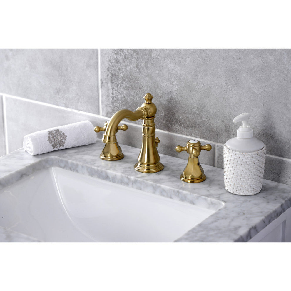 FSC1973BX Widespread Bathroom Faucet With Pop-Up Drain, Brushed Brass