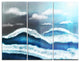 "Blue Sky With Clouds" Metal Wall Art, 3 Panels, 36"x28"