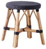 Simone Rattan Bistro Stool, Black