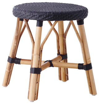 Simone Rattan Bistro Stool, Black