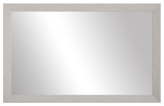 LaRue Framed Wall Mirror, Nickel, 36" X 54"