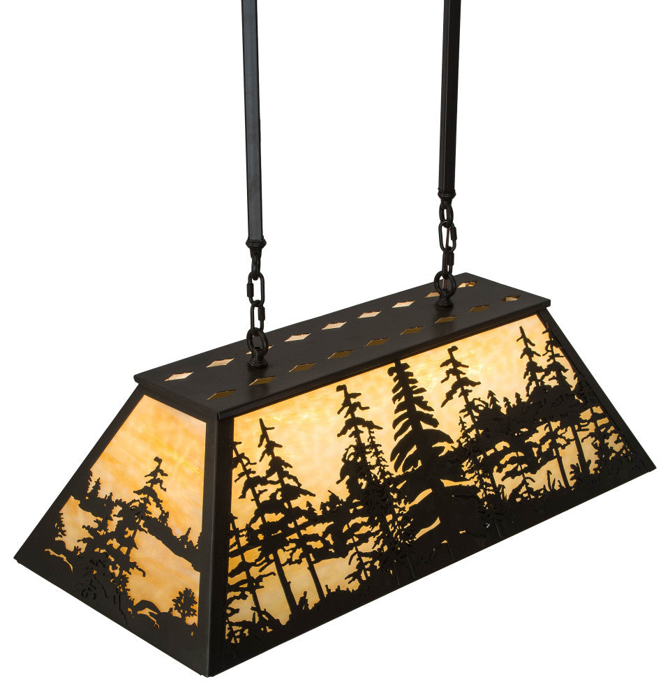 36L Tall Pines Oblong Pendant