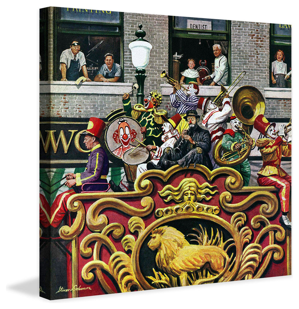 "Clown Band" Painting Print on Canvas by Stevan Dohanos