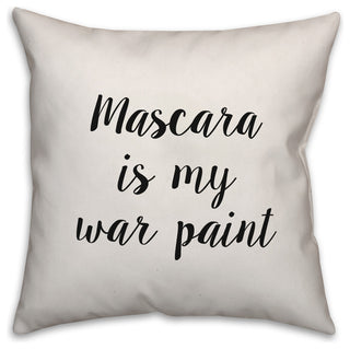Mascara is My War Paint, Throw Pillow, 16"x16"