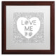 Hello Angel ''Love Me Do'' Art, Wood Frame, White Mat, 16x16