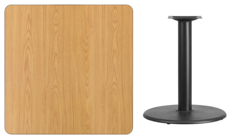 Square Natural Table Top XU-NATTB-3636-TR24-GG