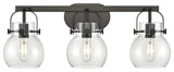 Pilaster Ii Sphere 3 27" Bath Vanity-Light Matte Black