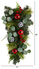 26" Holiday Christmas Greenery Ornament Artificial Swag