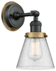INNOVATIONS LIGHTING 203BK-BPBB-HRBB-G64 Small Cone 1 Light Mixed Metals Sconce