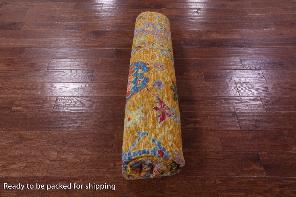 8' Square Turkish Oushak Handmade Wool Rug - Q16061