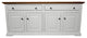 70" Two toned Traditional Sideboard Buffet, Bright White