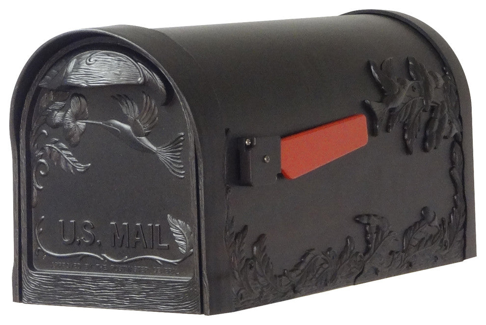 Hummingbird Curbside Mailbox and Tacoma Mailbox Post With Direct Burial Kit