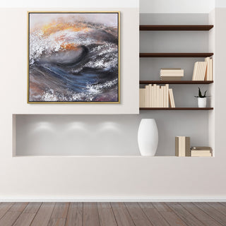 Tornado Abstract Textured Metallic Hand Painted Wall Art by Martin Edwards