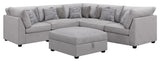 Coaster Cambria 6-piece Fabric Upholstered Modular Sectional Gray