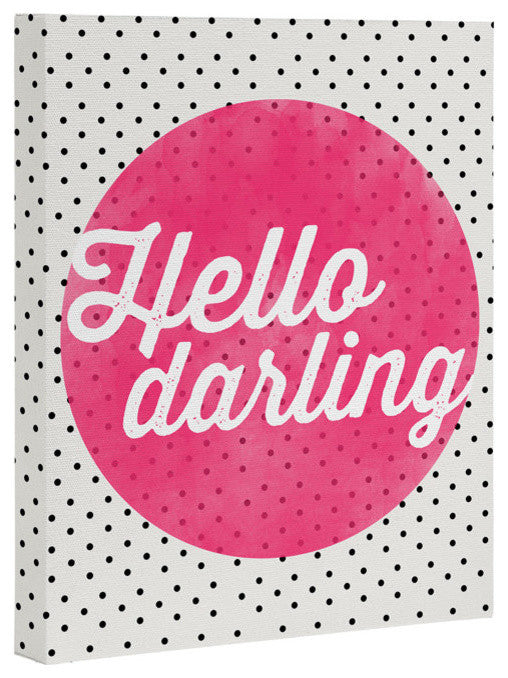 Deny Designs Allyson Johnson Hello Darling Dots Art Canvas