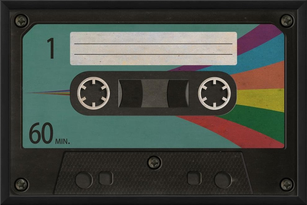 Cassette Tape 4 Blank Framed Artwork