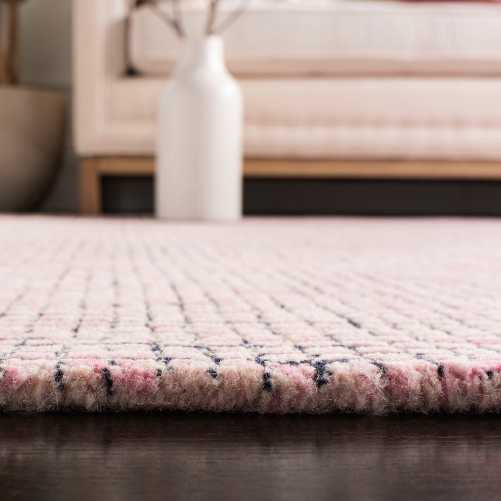 Safavieh Couture Abstract Collection, ABT473 Rug, Ivory/Pink, 6' Round