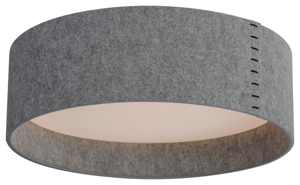 Maxim 10227 Prime 25"W LED Flush Mount Drum Ceiling Fixture - Grey