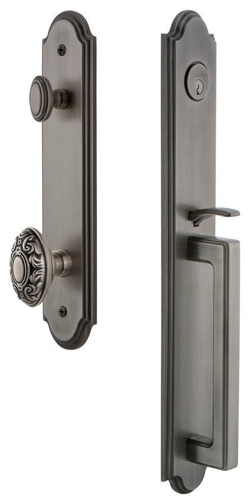 Arc 1-Piece Dummy Handleset, D Grip and Grande Victorian Knob, 848622