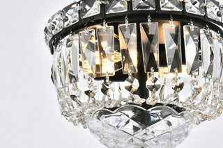 Elegant Lighting V2528F8/RC Tranquil 2 Light 8"W Flush Mount Bowl - Black