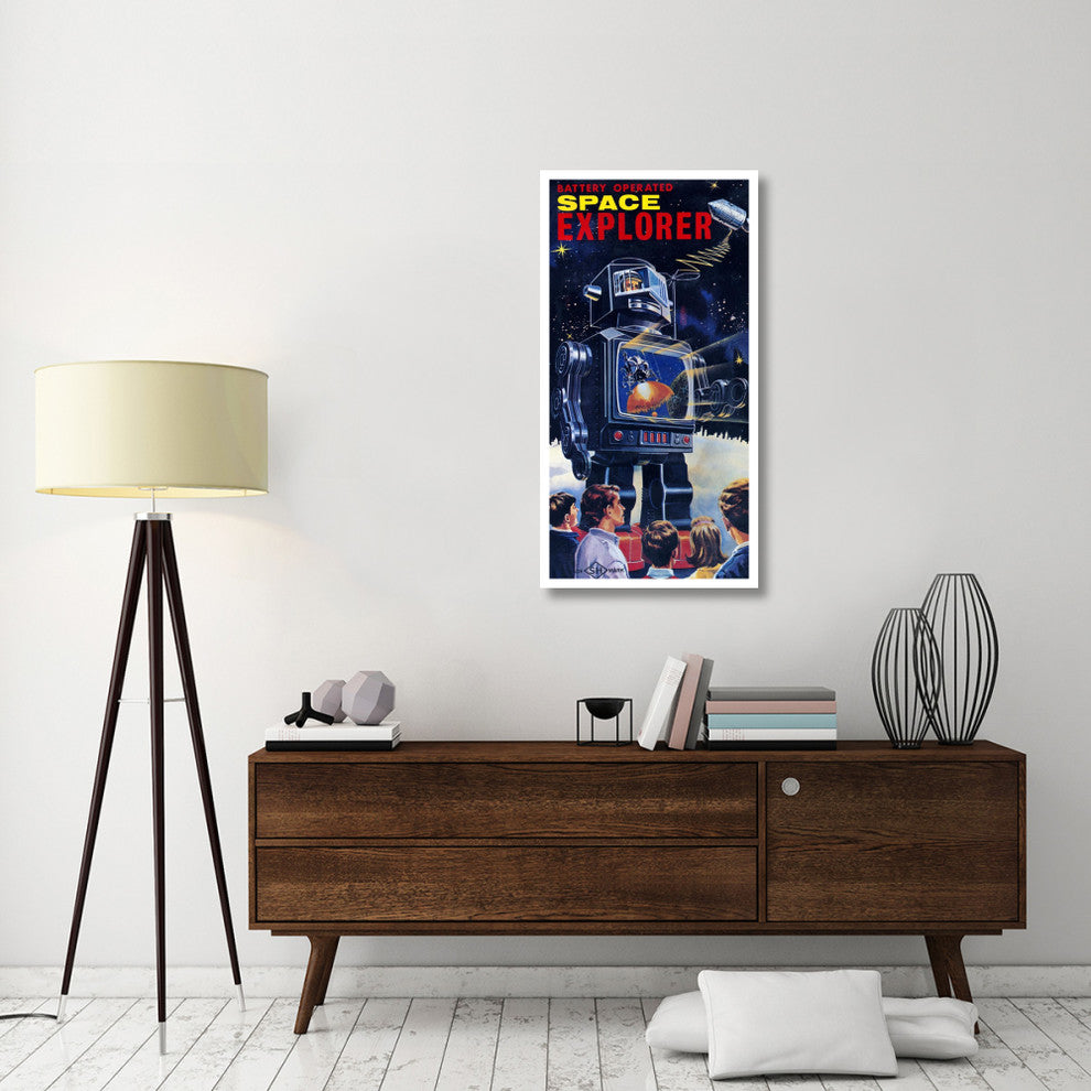 "Space Explorer Robot" Digital Paper Print by Retrobot, 24"x46"