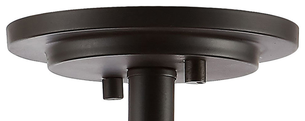 Ferme 14" 3-Light Iron LED Flush Mount, Brown