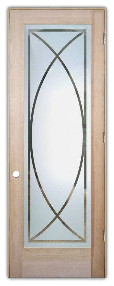 Interior Prehung Door or Interior Slab Door - Arcs - Douglas Fir (stain...