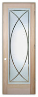 Interior Prehung Door or Interior Slab Door - Arcs - Douglas Fir (stain...