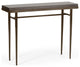 Wick 42" Console Table, Bronze Finish, Maple Espresso Accents
