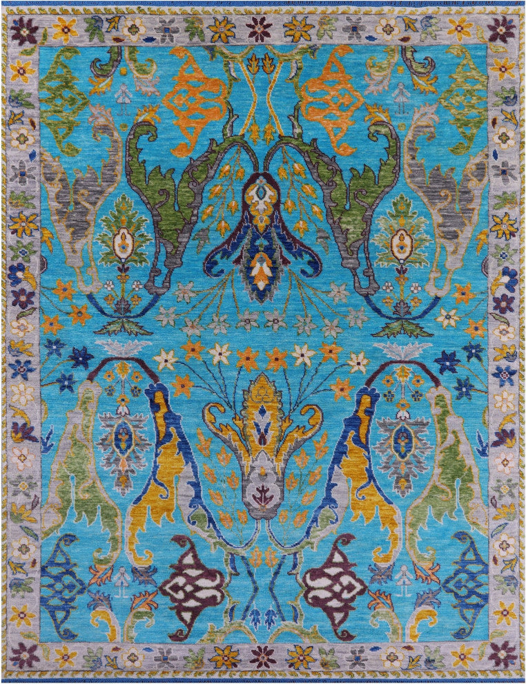 9' 2" X 11' 11" Turkish Oushak Handmade Wool Rug - Q15003