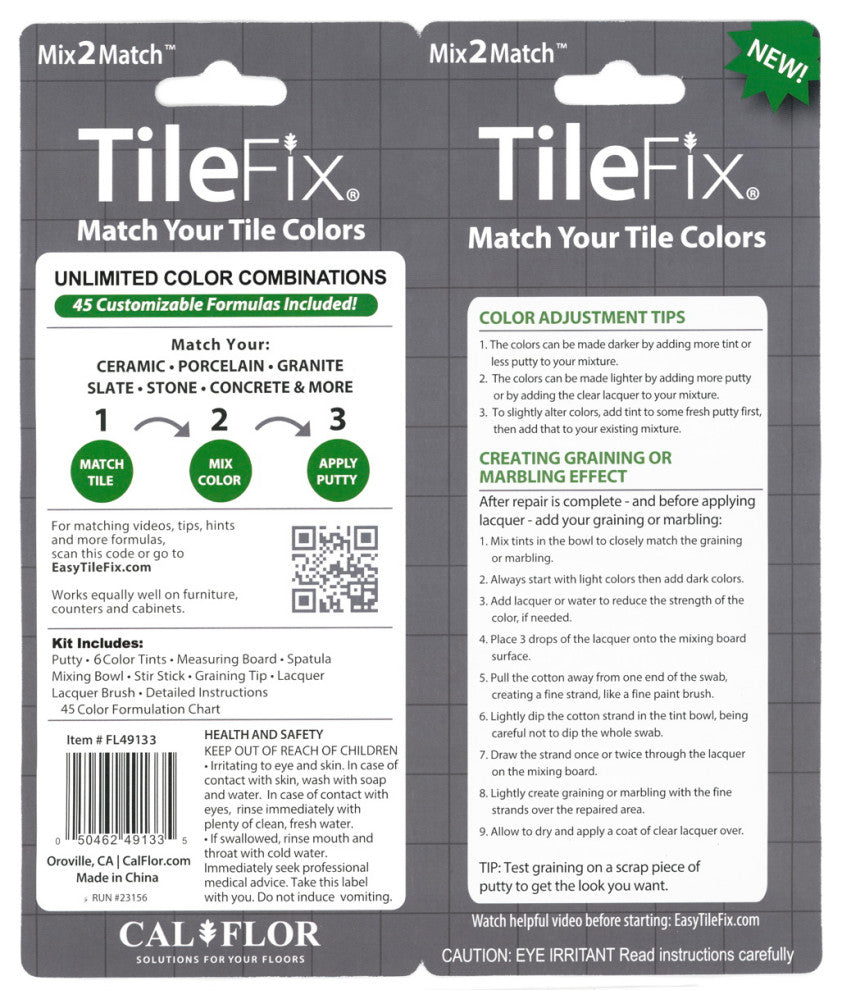 CalFlor Mix2Match TileFix Tile and Stone Repair Kit