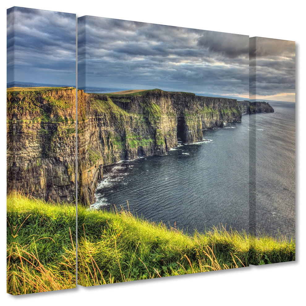 Pierre Leclerc 'Cliffs of Moher Ireland' Multi Panel Art Set, 32"x24"