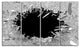 Abstract Broken Wall 3D Design, Abstract Canvas Wall Art, 48"x28", 4 Panels