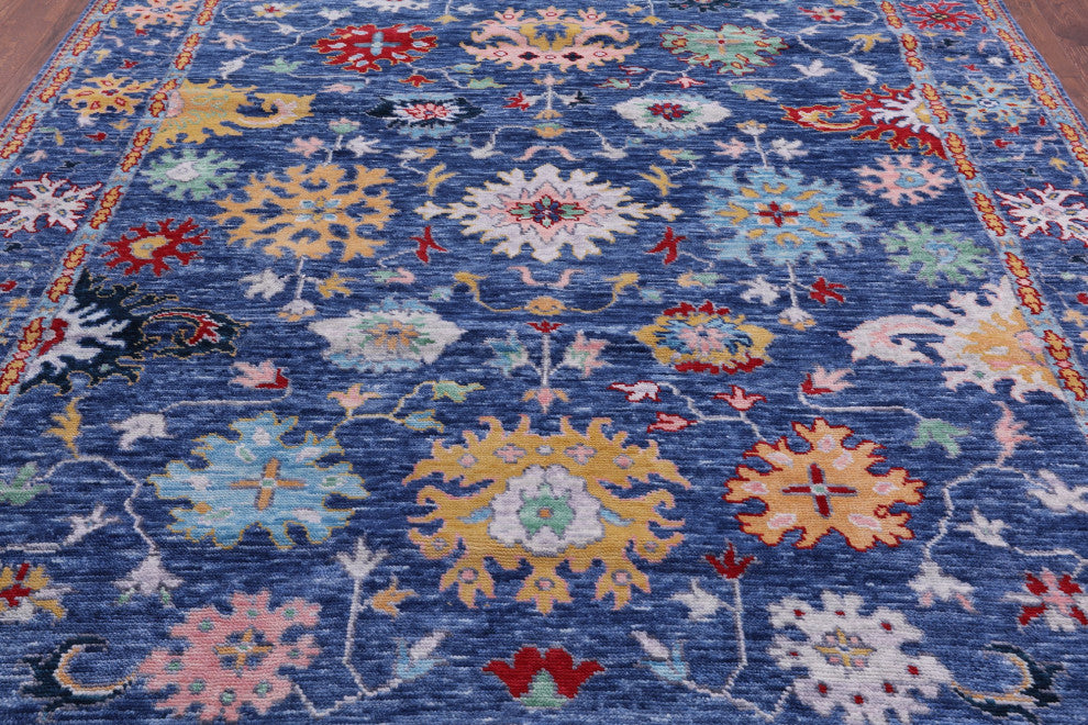 Hand-Knotted Turkish Oushak Wool Rug 8' 5" X 10' 0" - Q13291