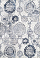 Abani Arto ART100A Bohemian Medallion Distressed Ivory and Blue Area Rug