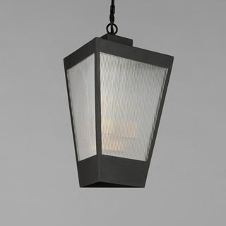 Maxim 30766CR Triform 3 Light 14"W Outdoor Pendant - Black / Antique Brass
