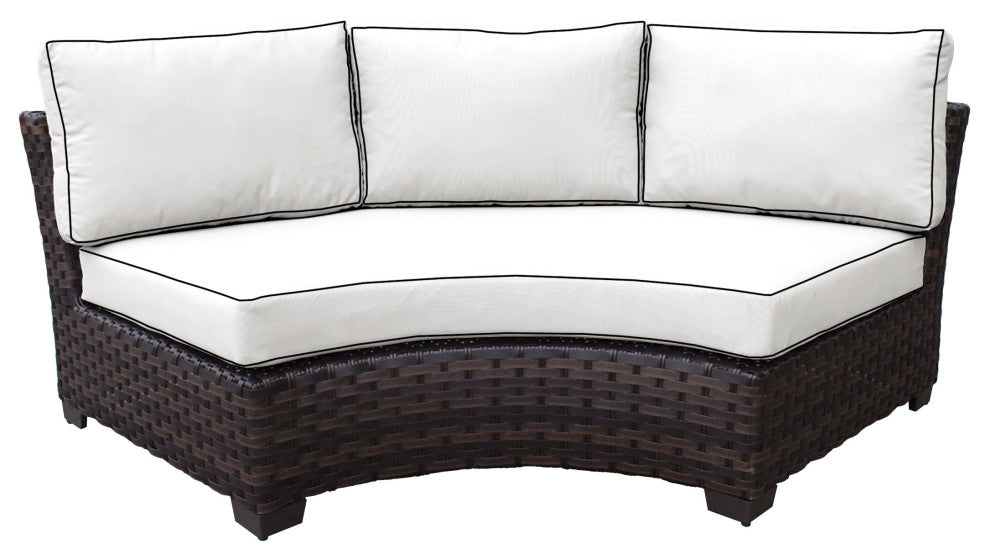 kathy ireland River Brook 8 Piece Outdoor Wicker Patio Furniture Set 08h