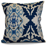 Bombay 6 Geometric Print Pillow, Navy Blue, 26"x26"