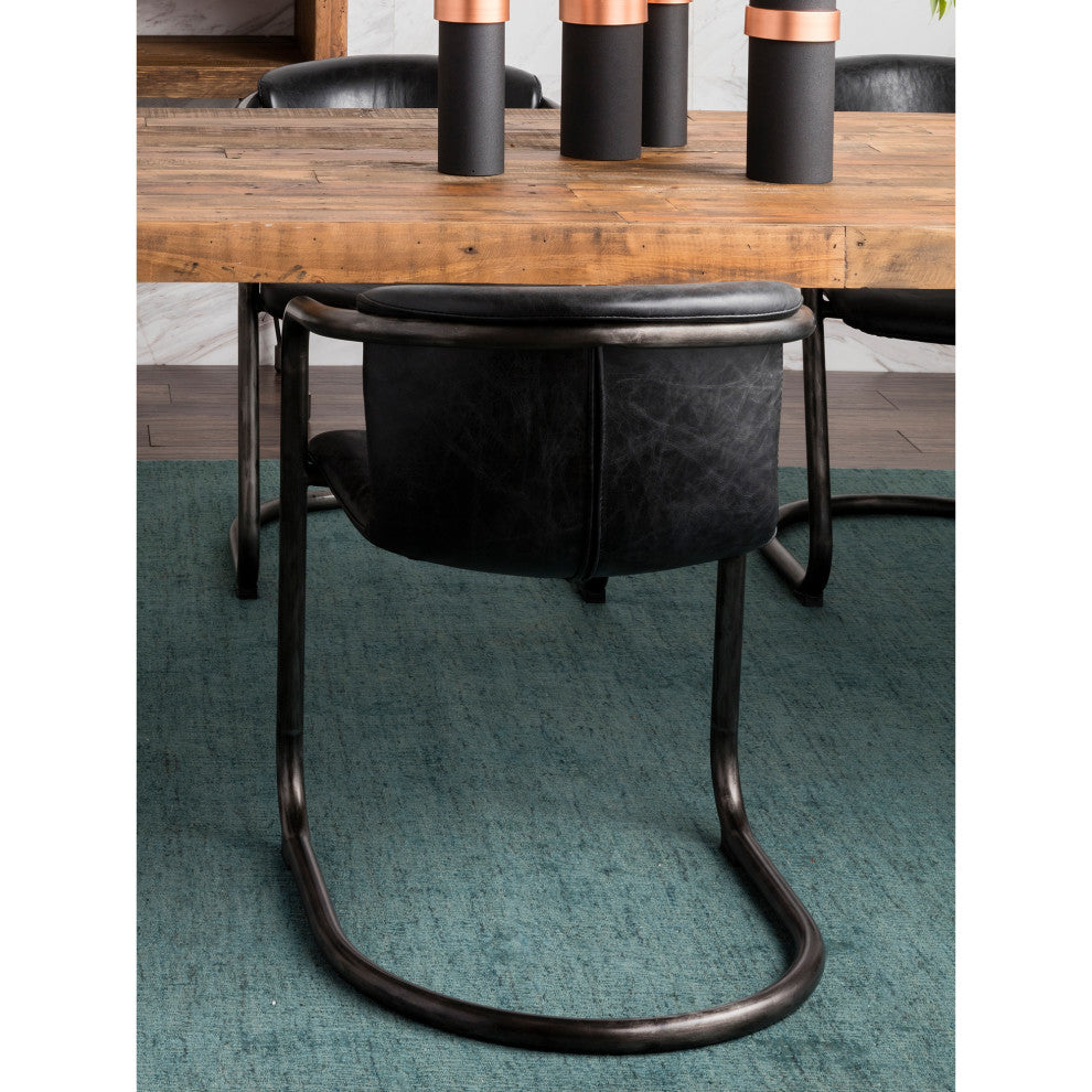 Industrial Freeman Dining Chair Antique Black - M2 - Black