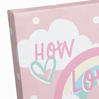 How Loved Pink Rainbow 12x12 Canvas Wall Art